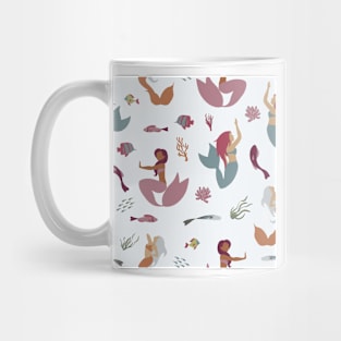 Mermaids on Pale Blue Condensed Mug